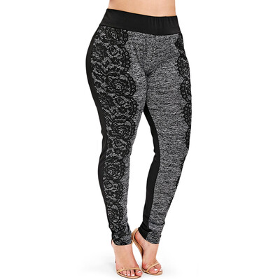 

Plus Size Space Dye Printed Leggings