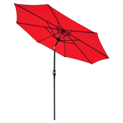 

Ktaxon 9 Foot Waterproof Folding Garden Patio Umbrella Sunshade Red