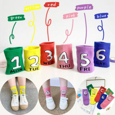 

Boys Girls Kids Slipper Bed Socks Soft Letter Non Slip Winter Gift 1 Pairs