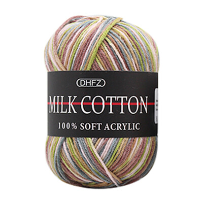 

Gobestart Colorful Hand Knitting 50g Knitting Crochet Milk Soft Baby Cotton Wool Yarn C