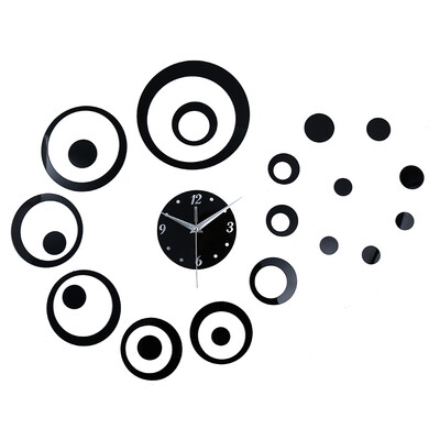 

Creative Circular Mirror Effect Sticker DIY Quartz Wall Clock Home Decoration