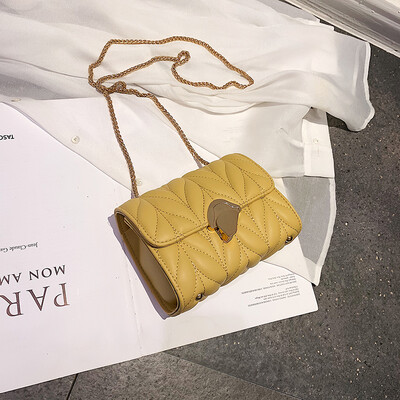 

Ins summer texture popular small Korean Joker chain bag women 2019 new fashion casual slung womens bags