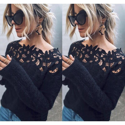 

Women´s Knitted Sweater Pullover Knitwear Jumper Tops Blouse Long Sleeve T-Shirt