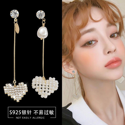 

S925 silver pearl earrings female long temperament earrings personalized earrings earrings