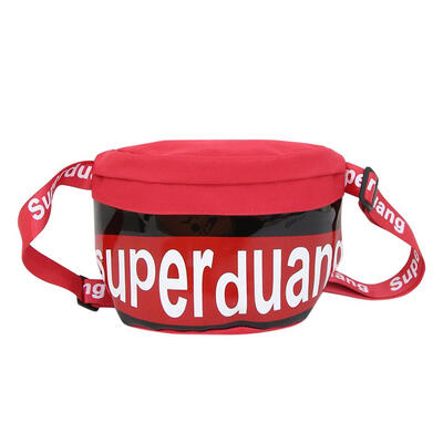 

Hip Hop Women Men Letter Print Waist Fanny Belt Packs Canvas Chest Bags