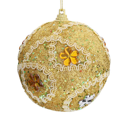 

Tailored Christmas Rhinestone Glitter Baubles Xmas Tree Ornament Decoration 8CM