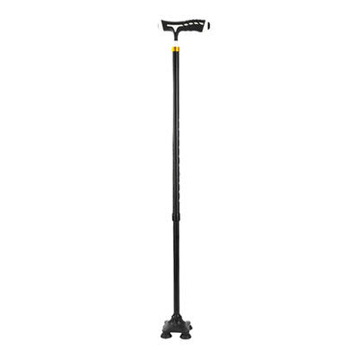 

Folding T-handle Hiking Anti-Slip Poles Cane Elderly Walking Stick w Light