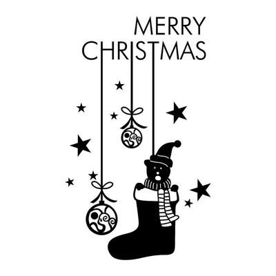 

〖Follure〗Happy New Year Merry Christmas Wall Sticker Home Shop Windows Decals Decor