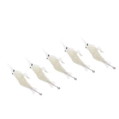 

5Pcs Fishing Lure Soft Luminous Shrimp Fishing Tackle Soft Bait With One Single Hook