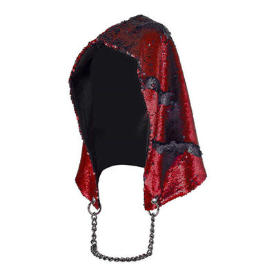 

Women Reversible Mermaid Sequin Glitter Dress Up Hood Hat Baggy Beanie Ski Cap Hallowmas