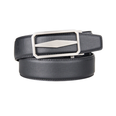 

BPSTAR Mens Automatic Buckle Genuine Leather Mens Ratchet Holeless Belt Business High Quality Mens Real Belt for Pants