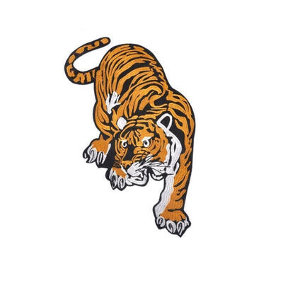 

Embroidered Tiger Big Sew Iron on Patch Badge Applique For Clothing Jacket Jeans