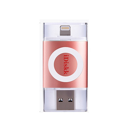 

iDiskk Pendrive Multifunction USB Flash Drive 30 Memory Stick Fingerprint Unlock Metal Pen Drive for ApplePCiPad 2 in 1 64G