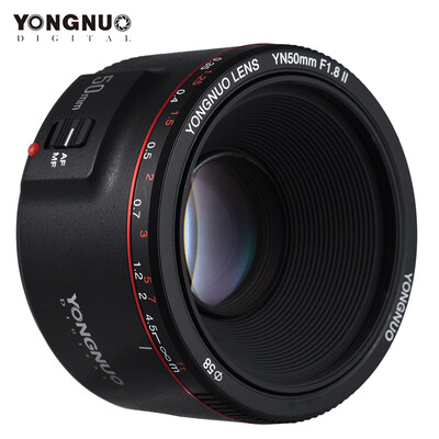 YONGNUO YN50mm F18 II Standard Prime Lens Large Aperture Auto Focus 035 Closest Focal Length for Canon EOS 5DII 5DIII 5DS 5DSR