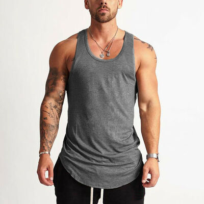 

Mens Gym Vest Racerback Bodybuilding Muscle Stringer Plain Tank Top Fitness Lot