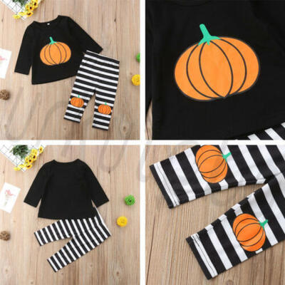 

Newborn Kids Baby Girls Halloween Long Sleeve Tops SkirtsPants Outfits Clothes