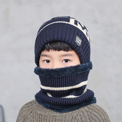 

2 P cs Kids Winter Warm Knitted Hat And Circle Scarf