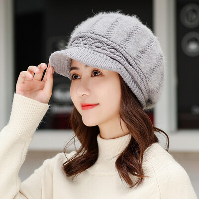 

Tailored Women Winter Warm Stripe Cap Scarf Beret Baggy Knit Crochet Beanie Hat Ski Cap