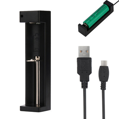 

Saidsome 1 Slots Charger For 186501450026650 Rechargeable Li-Ion Battery USB Universal flashlight lamp
