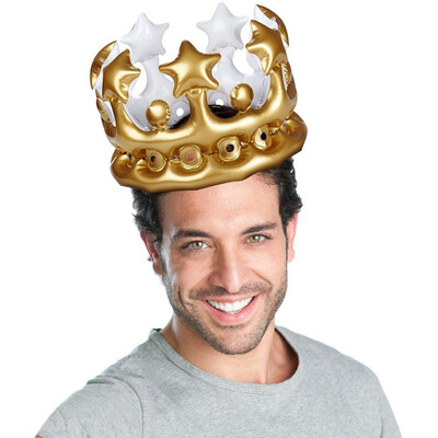 

〖Follure〗Gold Party Kids Children Crown PVC Balloon Birthday Hat Inflatable Hat