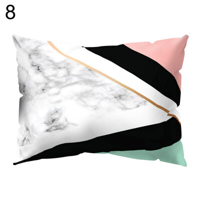 

Marble Grain Geometric Print Pillow Case Sofa Waist Throw Cushion Cover Decor