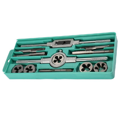 

Alloy Steel Tap&Die Set with Adjustable Wrench Twisted Hand Tools Hands Screw Taps