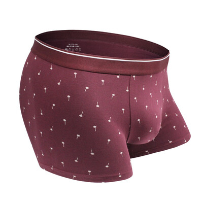 

New autumn&winter long-staple cotton Mingliang printing business simple mens four-corner boxer briefs ONME