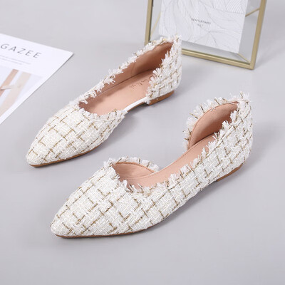 

Jin Liyi womens shoes 2019 new autumn shoes wild Korean students peas shoes plus velvet shoes women shallow mouth grandma shoes a