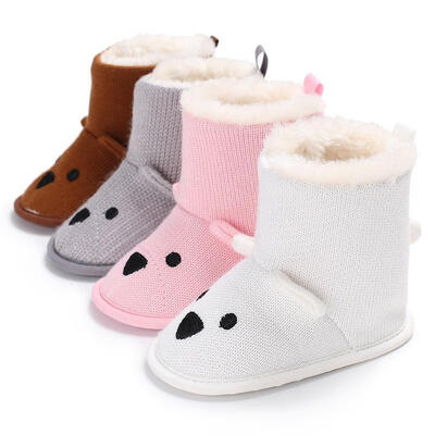 

Fashion Knit Crochet Toddler Infant Baby Boy Girl Snow Boot Crib Booties Soft Sole Shoes