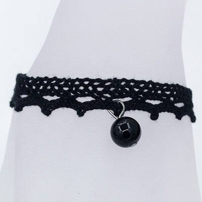 

Free Shipping Wholessale Vintage Imitation Pearl Sun Black Lace Cute Bracelets & Bangles Handmade Accessories Jewelry Bracelets