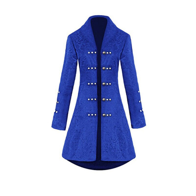 

Toponeto Womens Fashion Jacquard Blazer Punk Jacket Party Cosplay Retro Button Coat