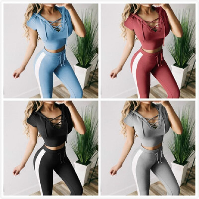 

Cross-border for the wish Amazon eBay explosion models European&American fashion Slim knitted casual suit female DH052 Wine