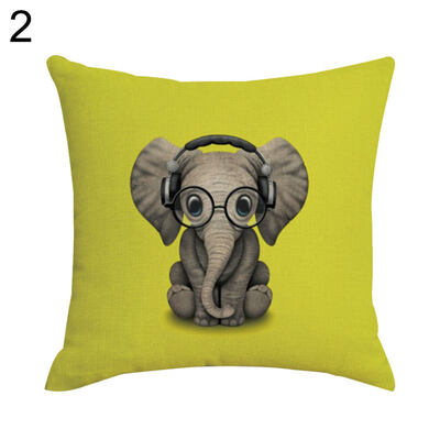

Cute Animal Elephant Dog Throw Pillow Case Cushion Cover Sofa Bedding Articles