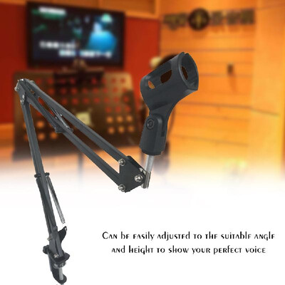 

Removable Cantilever Stand Adjustable Wall Hanging Microphone Suspension Arm Clip Holder Table Mounting Clamp