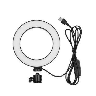 

6 Inch Desktop LED Ring Light 3200K-5500K Dimmable Mini Camera Light Lamp 3 Light Modes & 10 Brightness Level for YouTube Video Li