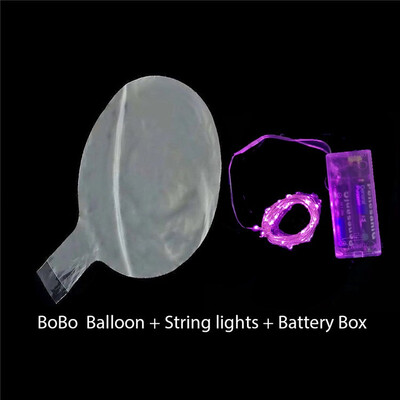

FUNNYBUNNY 18 Inch 5 PCS Led Light Up BoBo Balloon Flashing Color Fillable Transparent Balloons with Helium Great for Party