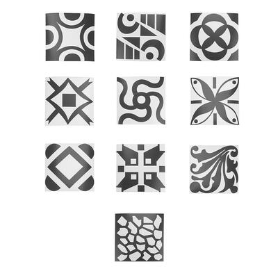 

10pcs Vintage Creative PVC Waterproof Self Adhesive Mosaic Tile Sticker