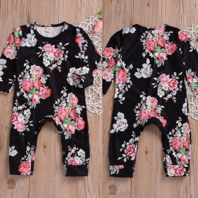 

Newborn Baby Girl Floral Romper Bodysuit Jumpsuit Winter Warm Outfit Clothes
