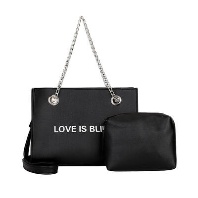 

2pcsset Fashion Women Chain Tote Shoulder Bags PU Handbag Crossbody Bag