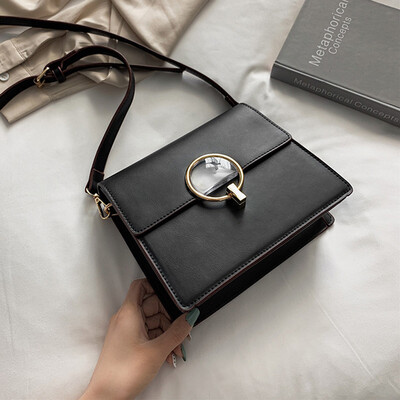 

Luxury Handbag 2019 Fashion New Ladies Square bag High Quality Wide shoulder Women Designer Handbag Lock Shoulder Messenger Bags