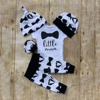 

Newborn Infant Baby Boys Outfits Clothes Little Man Romper Tops Pants Leggings