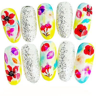 

Toponeto Womens DIY Nail Sticker Water Transfer Stickers Finger Nail Art Decals