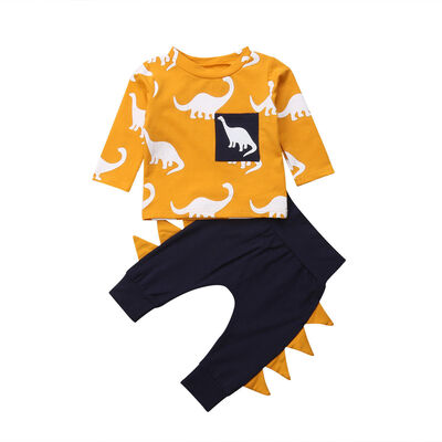 

Newborn Toddler Baby Boys Long Sleeve Tops T-shirt Pants Outfits Clothes Set