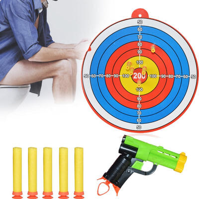 

Greensen Toilet Shooting Set Game Fun Target Gun Funny Novelty Toy Gift