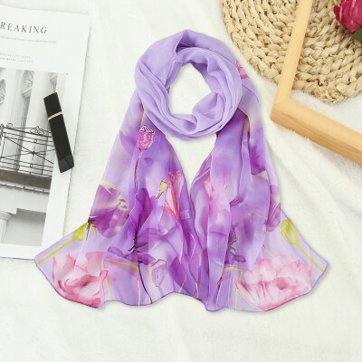 

Gobestart Fashion Womens Ladies Chiffon Print Long Soft Wrap Scarf Ladies Shawl Scarf