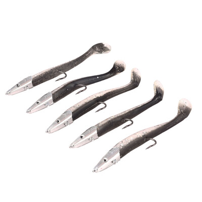 

5pcs Lead Head Single Hook Bait PVC Artificial Soft Fishing Lure