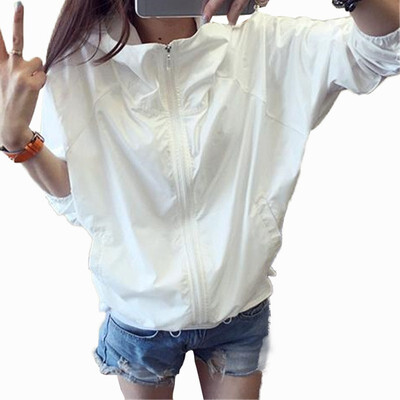 

Womens Long Sleeve Sunscreen Jackets Casual Pockets Cotton Loose Hooded Jackets Running Thin Jackets