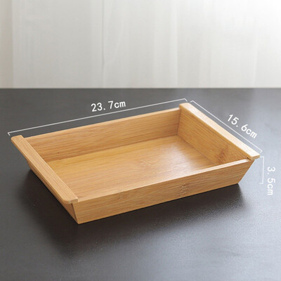 

1PC Bamboo Wood Rectangular Bowls Plates for food Snack Tea Coffee Cocktail Meals Fruit Trays Home Garden Decoration Crafts