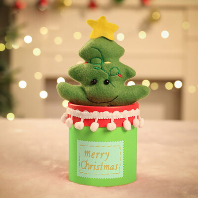 

Toponeto Christmas Plush Doll Candy Box Gift Box Christmas Window Desktop Decoration