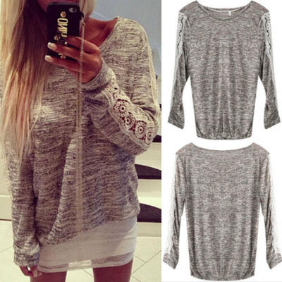 

Womens Loose Long Sleeve Cotton Casual Blouse Shirt Tunic Tops Fashion Blouse